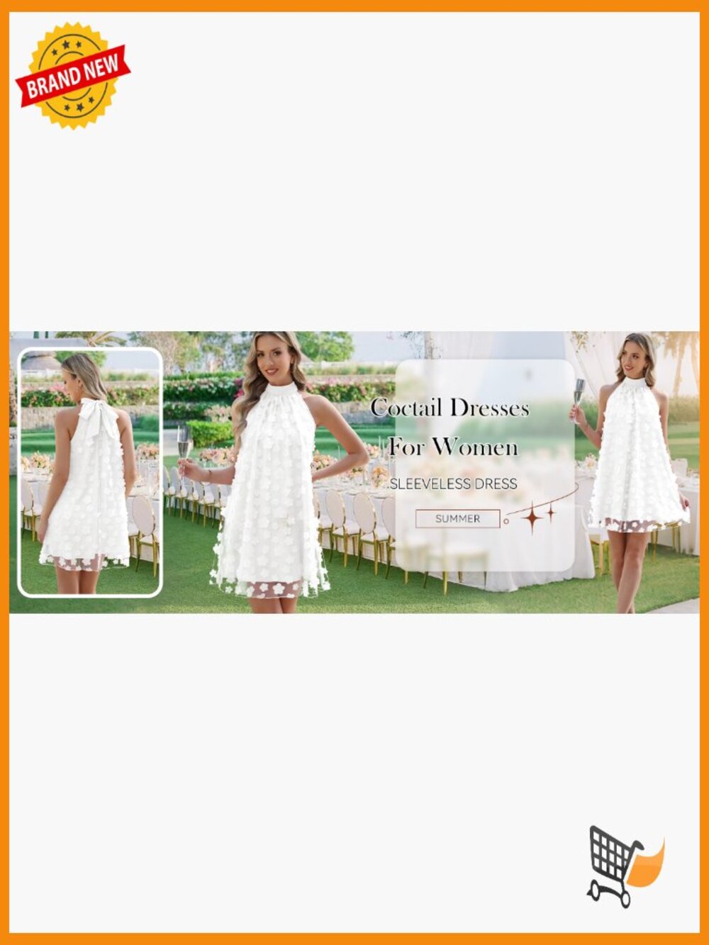 Halter Tulle Floral Bridal Shower Cocktail Wedding Guest Short A Line - Picture 7 of 7